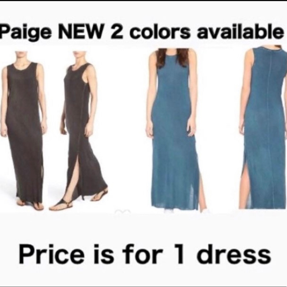 NEW 2 PAIGE not FP dresses w slit on each side ( blue and brown distres…